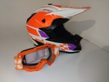 Cumpara ieftin Casca Moto Atv Cross Enduro Downhill + Ochelari 100% ,marimi disponibile S,M si L