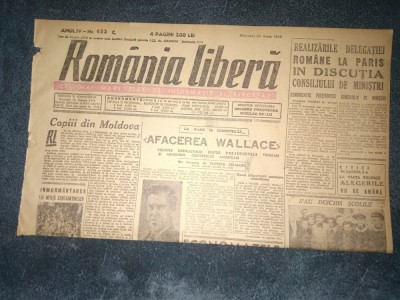 ZIAR ROMANIA LIBERA 25 SEPTEMBRIE 1946 foto