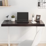 Blat masa lemn stejar, 100x40 cm, gri, margine organica. Blat inlocuire/DIY, lemn masiv tratat, aspect rustic, 100 x 40 x 6 cm