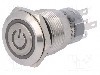 Intrerupator anti-vandalism, ON-(ON), &amp;Oslash;19mm, ONPOW - LAS1-AGQ-11ET/R/12V/S foto