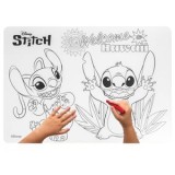 Suport de farfurie de colorat cu model Stitch, 43x29 cm, PP netoxic, CMCLASS