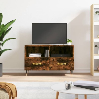 vidaXL Comodă TV, stejar fumuriu, 80x36x50 cm, lemn prelucrat 828953 foto