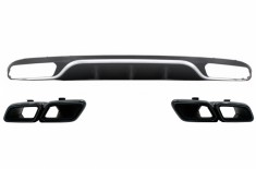 Difuzor Bara Spate cu Ornamente Tobe Mercedes E-Class W213 S213 Standard (2016-2019) E63 Design Negru Performance AutoTuning