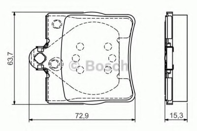 Set placute frana,frana disc MERCEDES CLK Cabriolet (A208) (1998 - 2002) BOSCH 0 986 495 080 foto