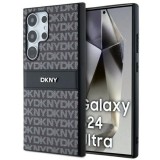 Husa Samsung Galaxy S24 Ultra - DKNY Leather Mono Stripe &amp; Metal Logo (DKHCS24LPRTHSLK) - Black