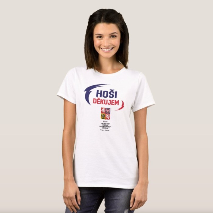 Echipa națională de hochei tricou de dama Ice Hockey World Championship Czechia MS 2024 White - XL