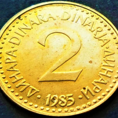 Moneda 2 DINARI / DINARA - RSF YUGOSLAVIA, anul 1985 *cod 2030