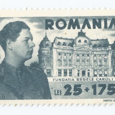 *Romania, LP 166/1945, Fundatia Carol I, eroare, MNH