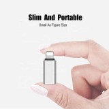 Adaptor Fast Charging, Type-C / Lightning, Redare muzica, Transfer date, 5A, Argintiu, Oem