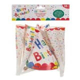 Set de Petrecere cu Suflatori, Coifuri si Fluiere, Model Baloane si Confetti, 18 buc, Multicolor, CMCLASS