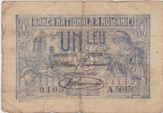 ROMANIA 1 LEU 1920 UZAT foto