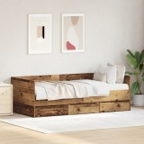 VidaXL Pătuț Lemn vechi Lemn prelucrat 90 x 190 cm Solid Pătuț