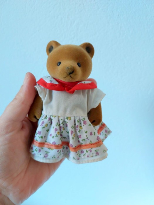 Urs / ursulet fetita Sylvanian Families, vintage, 12cm, colectie