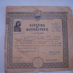 Diploma de maturitate, RPR, 1959
