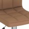 Scaun de bar, maro, material textil - 6