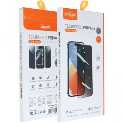 Folie de protectie Ecran Privacy Veason pentru Apple iPhone SE (2022) / SE (2020) / 8 / 7, Sticla Securizata, Full Glue, 6D foto