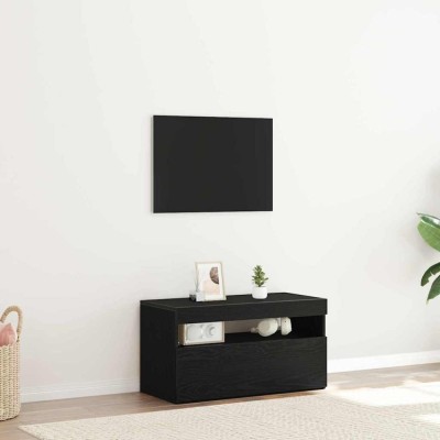 vidaXL Cabinet TV Negru 75 x 35 x 40 cm Lemn compozit 862557 foto