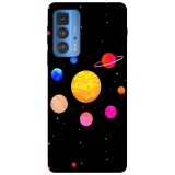 Husa compatibila cu Motorola G100 model Colorful Solar System, Silicon, TPU, Viceversa, Transparent, Carcasa