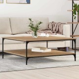 vidaXL Masă de cafea stejar artizanal 100 x 100 x 40 cm Lemn compozit