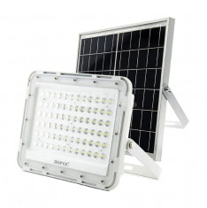 Proiector ALB solar cu telecomanda 100W 104 LED cu LUPA foto