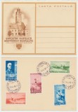 Romania 1938 Serie picturi Grigorescu stampilata pe o carte postala la Expozitia Filatelica din Sibiu