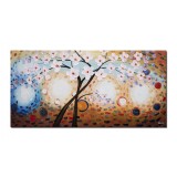 Tablou pictat manual living, dormitor - Zi de primavara (1) - 120x60cm ulei pe panza in relief, efect 3D