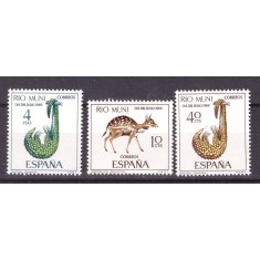Rio Muni 1966 - Fauna, animale, serie scurta neuzata
