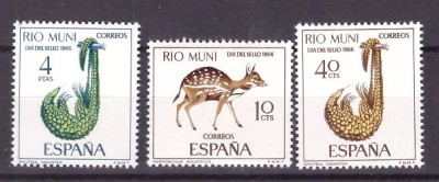 Rio Muni 1966 - Fauna, animale, serie scurta neuzata foto