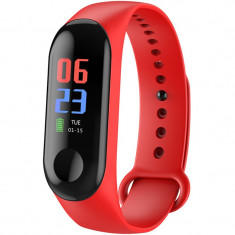 Bratara Fitness iUni N3C, Display OLED 0.96 inch, Bluetooth, Pedometru, Notificari, Rosu foto