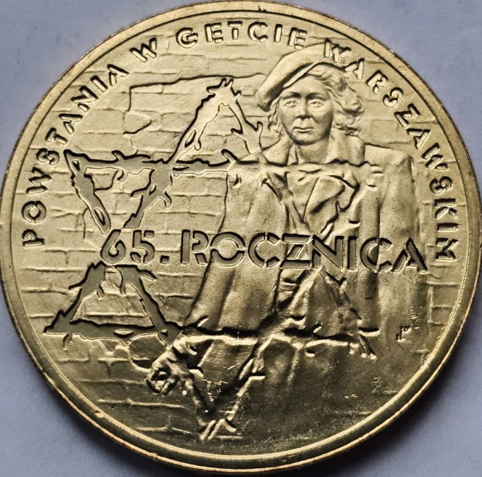 2 Zlote / Zloti 2008 Polonia, Warsaw Ghetto Uprising, unc