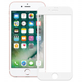 Folie Sticla iPhone 8 Plus White Fullcover 4D Tempered Glass Ecran Display LCD