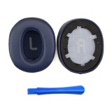 Set 2 bureti TXE pentru casti JBL Tune 710BT, 700BT, 750BTNC, 760NC, Over-Ear, Albastru, Spuma cu memorie, Piele ecologica