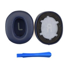 Set 2 bureti TXE pentru casti JBL Tune 710BT, 700BT, 750BTNC, 760NC, Over-Ear, Albastru, Spuma cu memorie, Piele ecologica