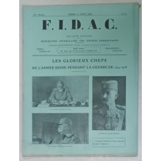 FIDAC , BULLETIN MENSUEL DE FEDERATION INTERALIEE DES ANCIENS COMBATTANTS , NO. 8 , 1926