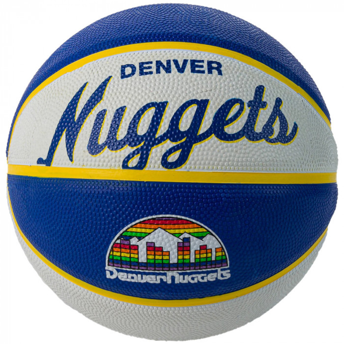 Mingi de baschet Wilson Team Retro Denver Nuggets Mini Ball WTB3200XBDEN albastru
