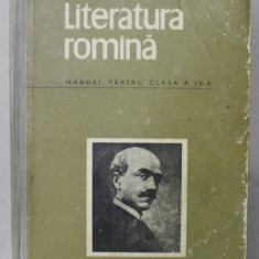 LITERATURA ROMANA , MANUAL PENTRU CLASA A IX -A de C. BOROIANU , 1964 , PREZINTA INSEMNARI SI SUBLINIERI *