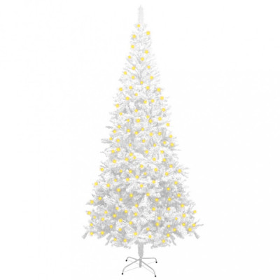 Brad de Crăciun artificial cu LED-uri L alb 240 cm foto