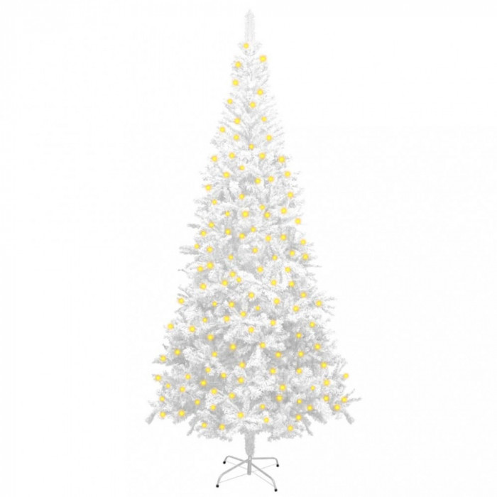 Brad de Crăciun artificial cu LED-uri L alb 240 cm