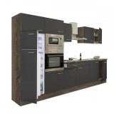 Bucatarie modulara Yorki 330 Leziter 300cm Stejar York Antracit Satinat