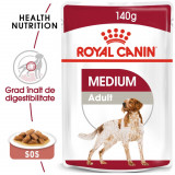 Royal Canin Medium Adult hrană umedă c&acirc;ine (&icirc;n sos), 10 x 140g