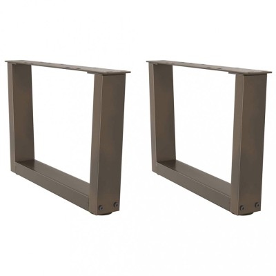 vidaXL Picioare pentru măsuță de cafea &amp;icirc;n formă de V, 2 buc., oțel natural, 50x(30-31,3) cm 4012611 foto