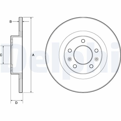 DELPHI BG4748C Disc frana foto