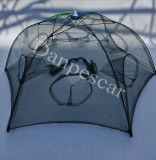 HALAU Cr&acirc;snic Varsa tip umbrela pentru raci si baboi cu 6 intrari 90 x 90 cm