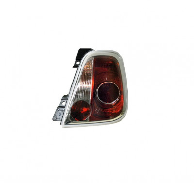 Stop spate lampa Fiat 500 (312), 03.2007-08.2015, Cabrio, partea Dreapta, cu lampa de mers inapoi, tip bec P21W+PY21W+R10W; rama argintie; fara soclu foto