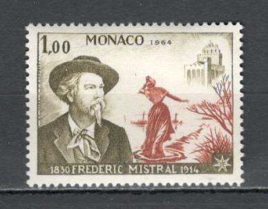 Monaco.1964 50 ani moarte F.Mistral-poet PREMIUL NOBEL SM.444 foto