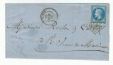France 1868 Cover + Content 3949 THONON HAUTE SAVOIE to ST JEAN MAURIENNE D.730