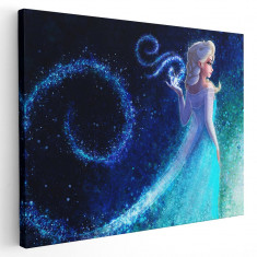 Tablou afis Elsa Frozen desene animate 2158 Tablou canvas pe panza CU RAMA 60x90 cm