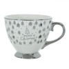 Cană Crăciun, New Bone, Fulgi Argintii, Capacitate 385ml, Albă, Oem