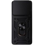 Husa tip capac spate TPU negru, inel si protectie camera, pentru Motorola Edge 60, Edge 60 Fusion