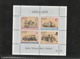 Grecia 1978-150 ani de servicii postale in Grecia,bloc 4 valori dant.,MNH,Mi.BL1, Posta, Nestampilat